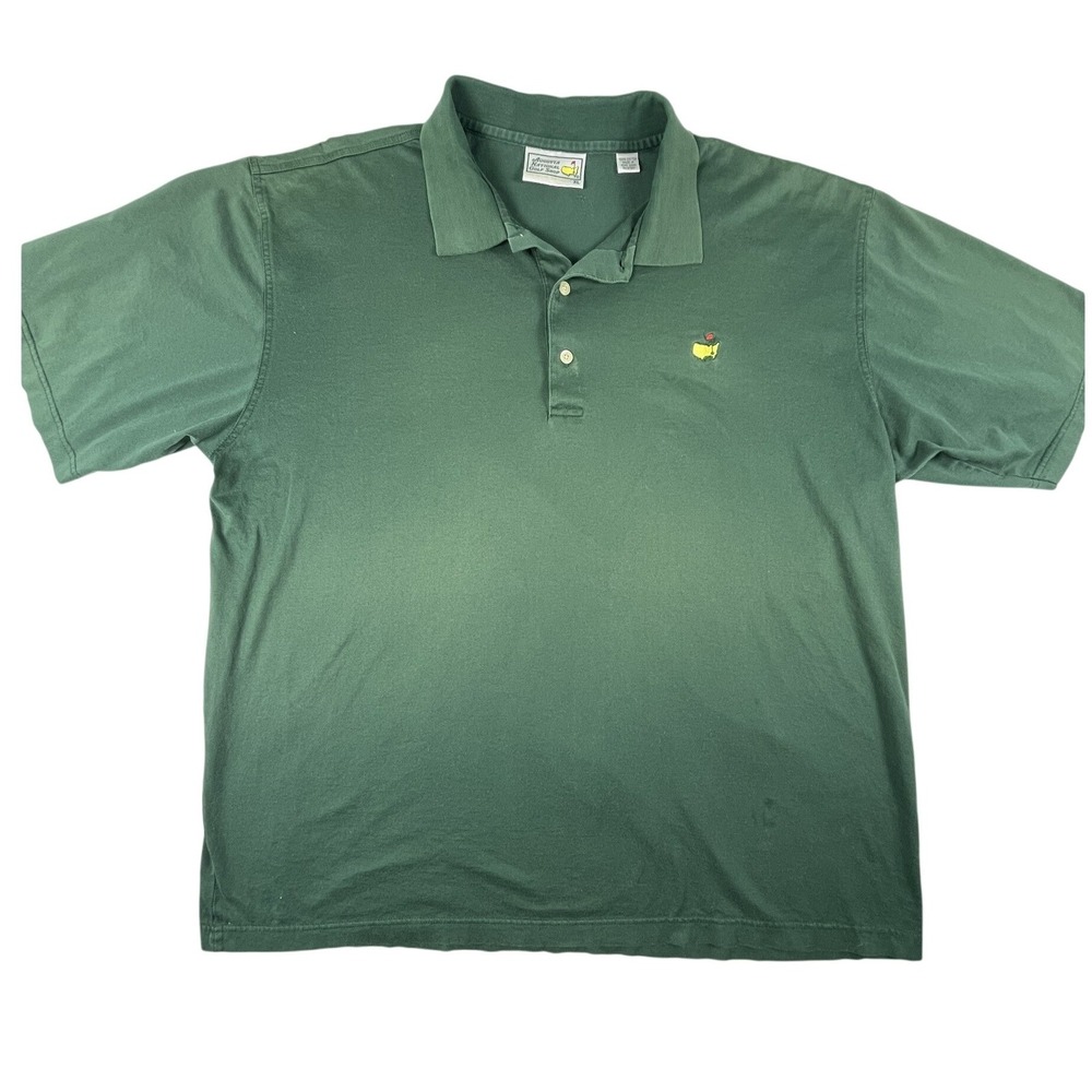 Augusta National Golf Shop Polo Mens‎ XL Green Masters Logo Mercerized Cotton